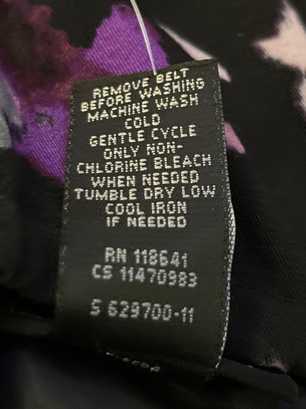Lane Bryant Floral Dress Womens 16 Purple Black NEW Defects No Belt - Picture 13 of 14